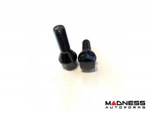 Jeep Renegade Lug Bolt Set - Set of 20 - M12x1.25 - 60° Cone Seat - Black - 17mm Head